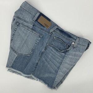 Ariat‎ Denim High Rise Jazmine 3" Shorts Women's 32R Blue Shades Raw Hem Western